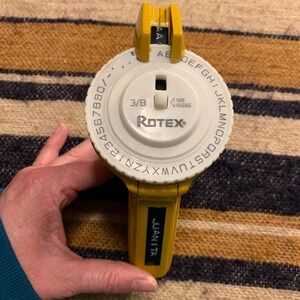 VTG Rotex Yellow Label Maker Embosser Tool 3/8 Inch Tape Works